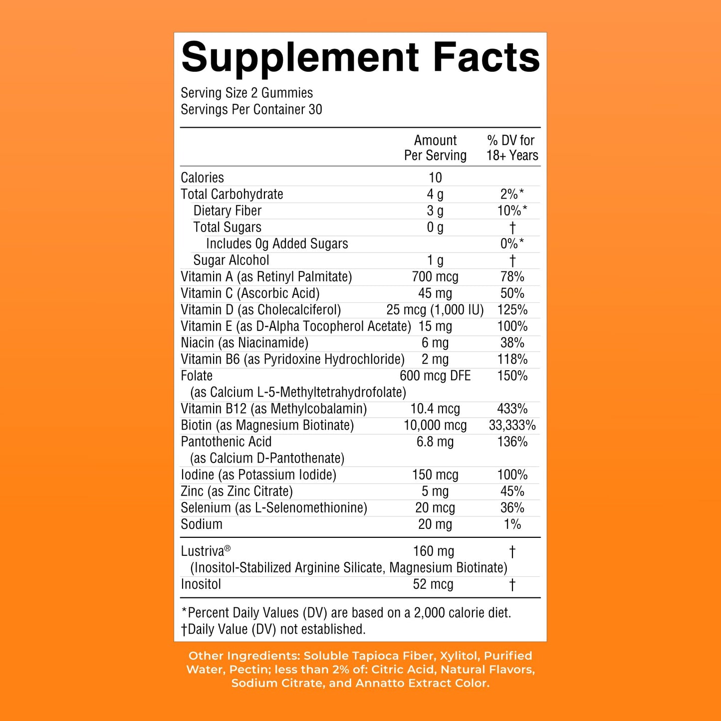 MaryRuth's Multivitamin + Hair Growth Gummies | with Lustriva® | Biotin 10000mcg | B Vitamins | Formulated for Thicker Hair, Wrinkles, Fine Line