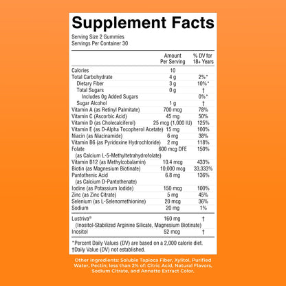 MaryRuth's Multivitamin + Hair Growth Gummies | with Lustriva® | Biotin 10000mcg | B Vitamins | Formulated for Thicker Hair, Wrinkles, Fine Line
