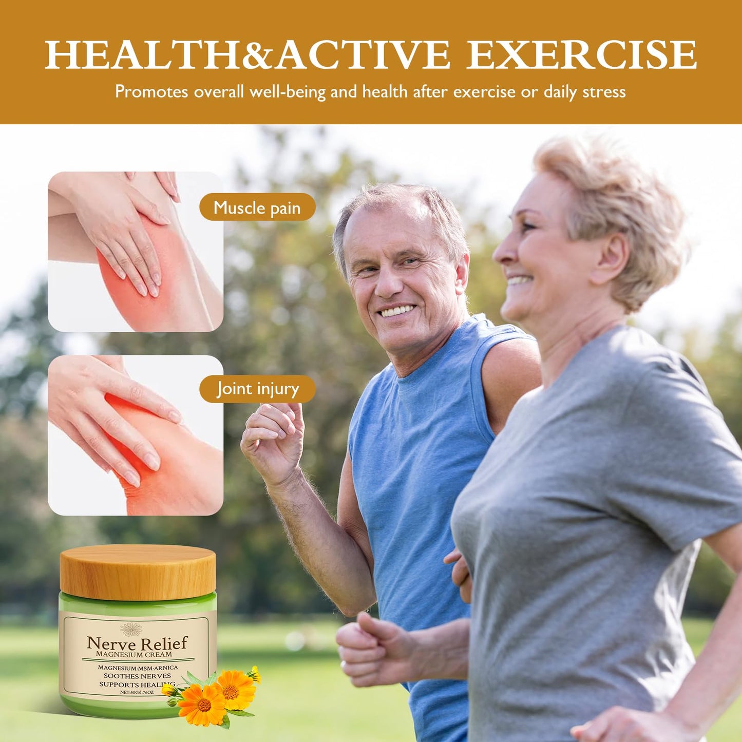 Vincofoo Nerve Relief Magnesium Cream with MSM & Arnica, Soothes Nerves & Daily Soothing Support VincofooBuy Supplements Australia