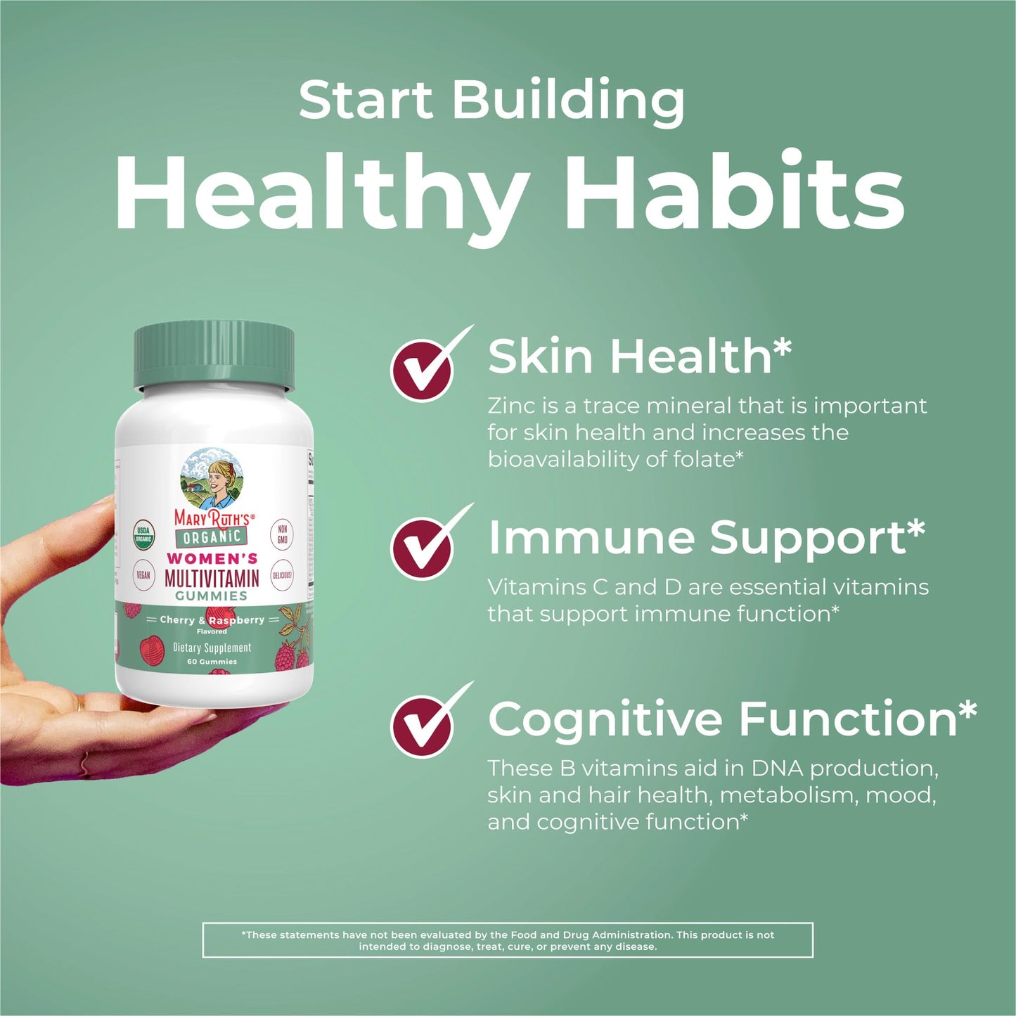 MaryRuth Organics Multivitamin for Women 14 | Women's Multivitamin Gummies for Immune Support| Skin Health | MaryRuth OrganicsBuy Supplements Australia