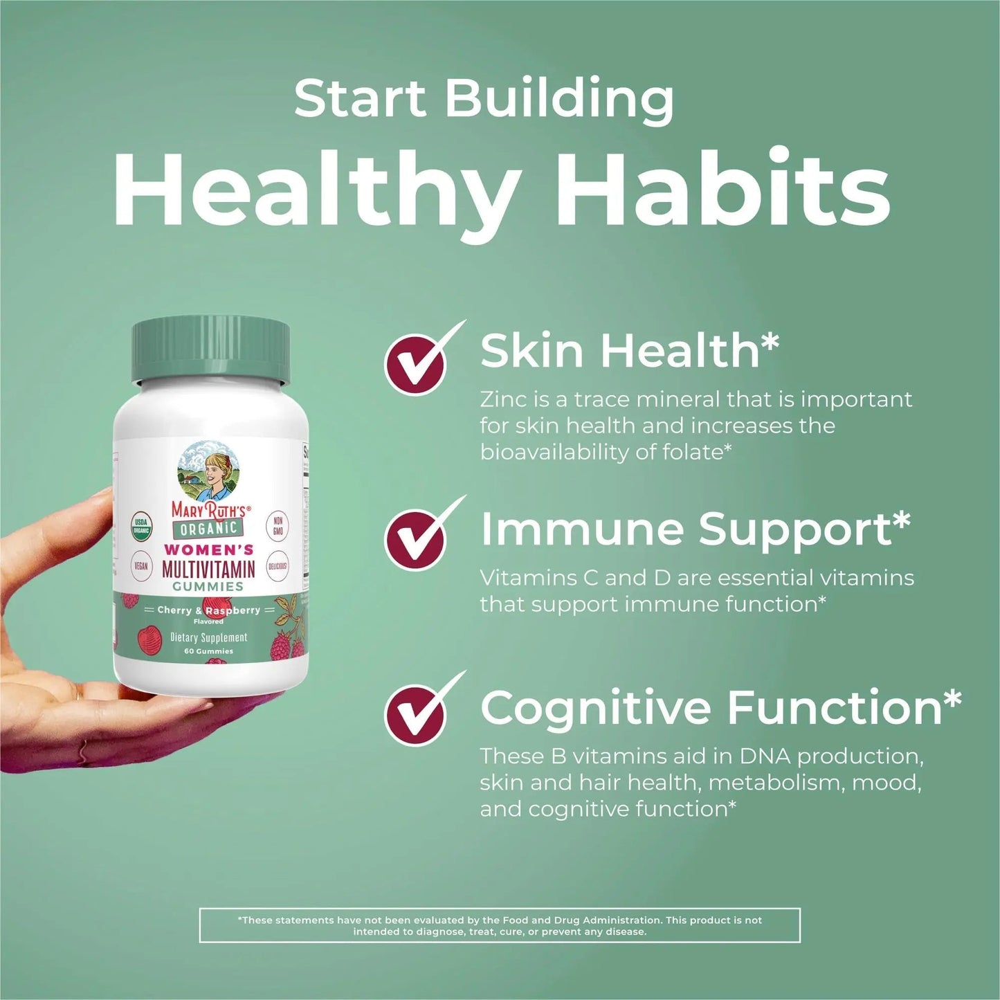 MaryRuth's Multivitamin Gummies for Women (Cherry & Raspberry) & Liquid Nighttime Multimineral (Pineapple) | Clean Label Project Verified MARYRUTH'SBuy Supplements Australia