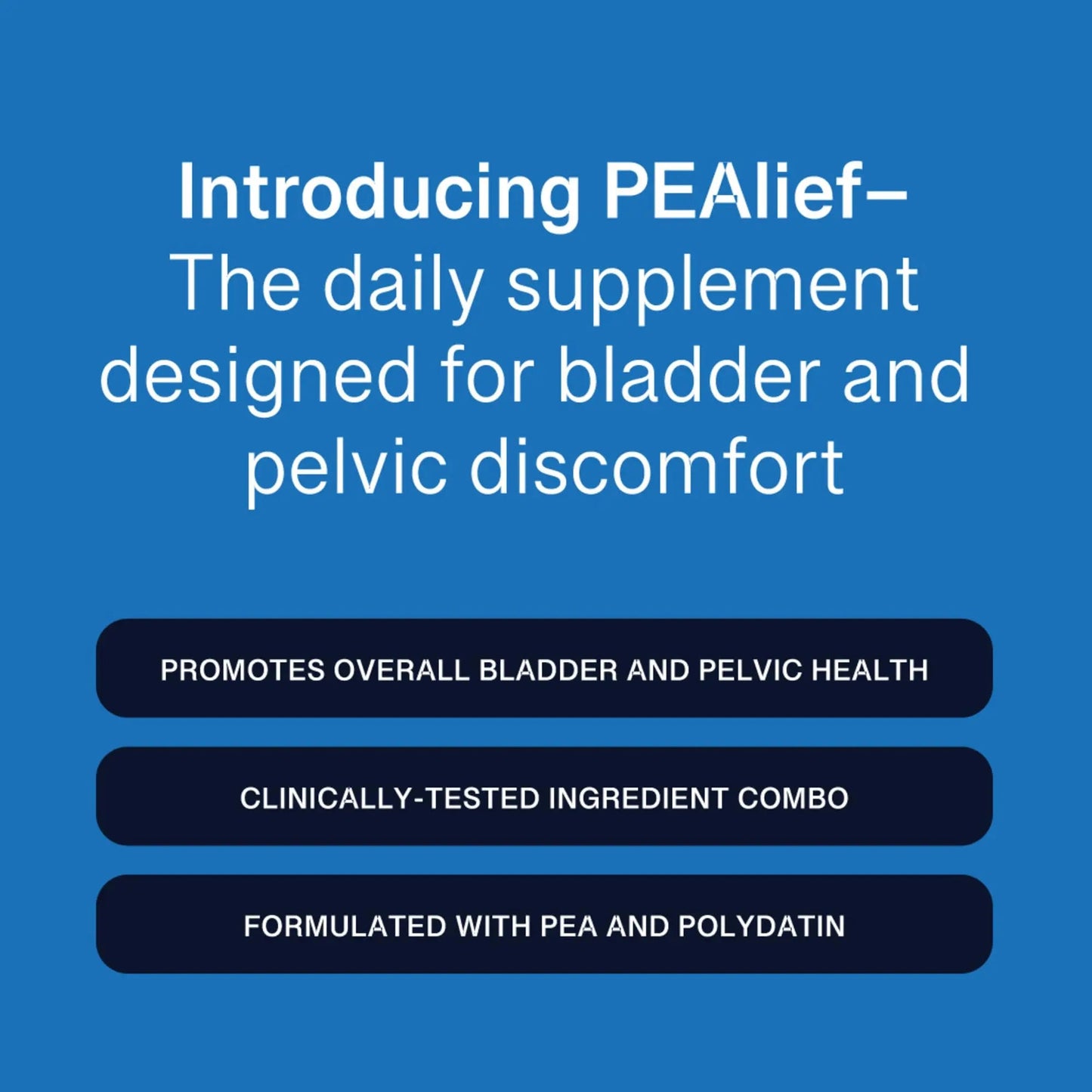 PEAlief Pea + Polydatin – New Bladder & Urinary Comfort Support with Clinically Tested Ingredient Combination — One Pill Per Day, 60 Day Supply PEAliefBuy Supplements Australia