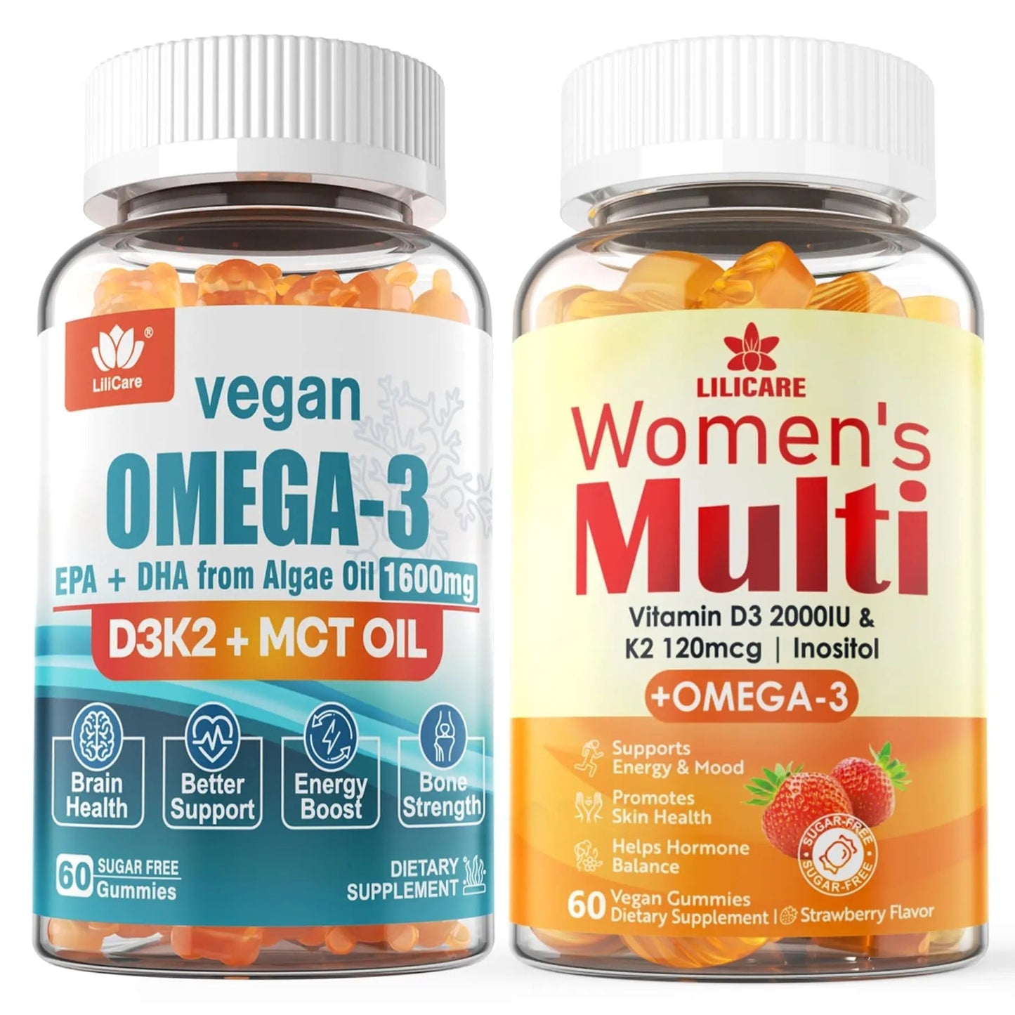 LILICARE Womens Multivitamin Gummies Vegan Omega3 Gummies 1280mg LILICAREBuy Supplements Australia
