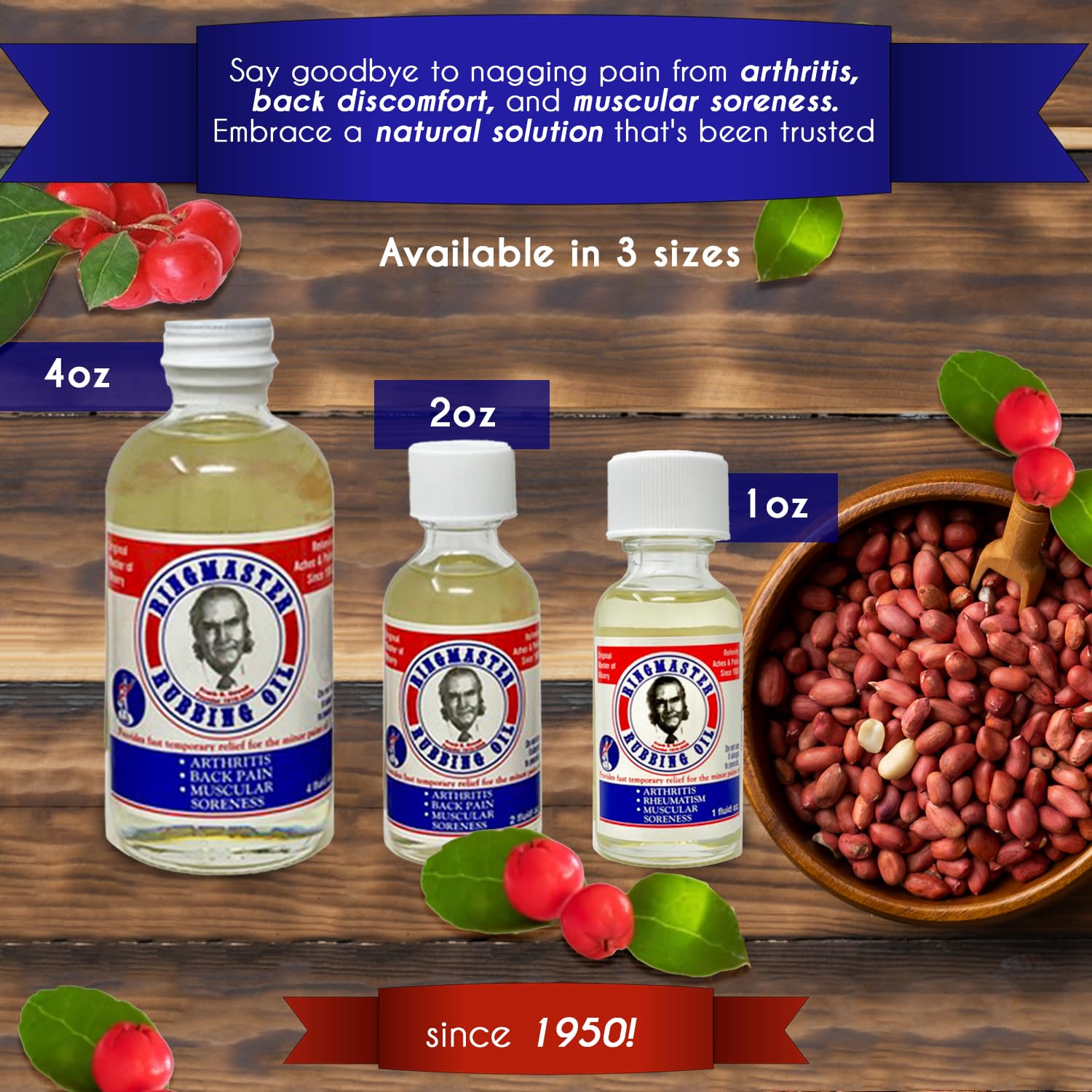 Ringmaster Rubbing Oil Pain Relief Since 1950 Made in USA for Arthritis, Rheumatism, Muscular Joint Soreness (1 oz) Ringmaster Rubbing OilBuy Supplements Australia