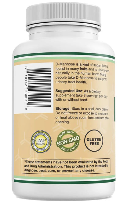 Double Wood Supplements D Mannose 500mg Capsules, 90 Count (D-Mannose for Urinary Tract Health and Bladder Lining, Helps UTI Prevention) Vegan Safe, Non-GMO, Gluten Free Double Wood SupplementsBuy Supplements Australia