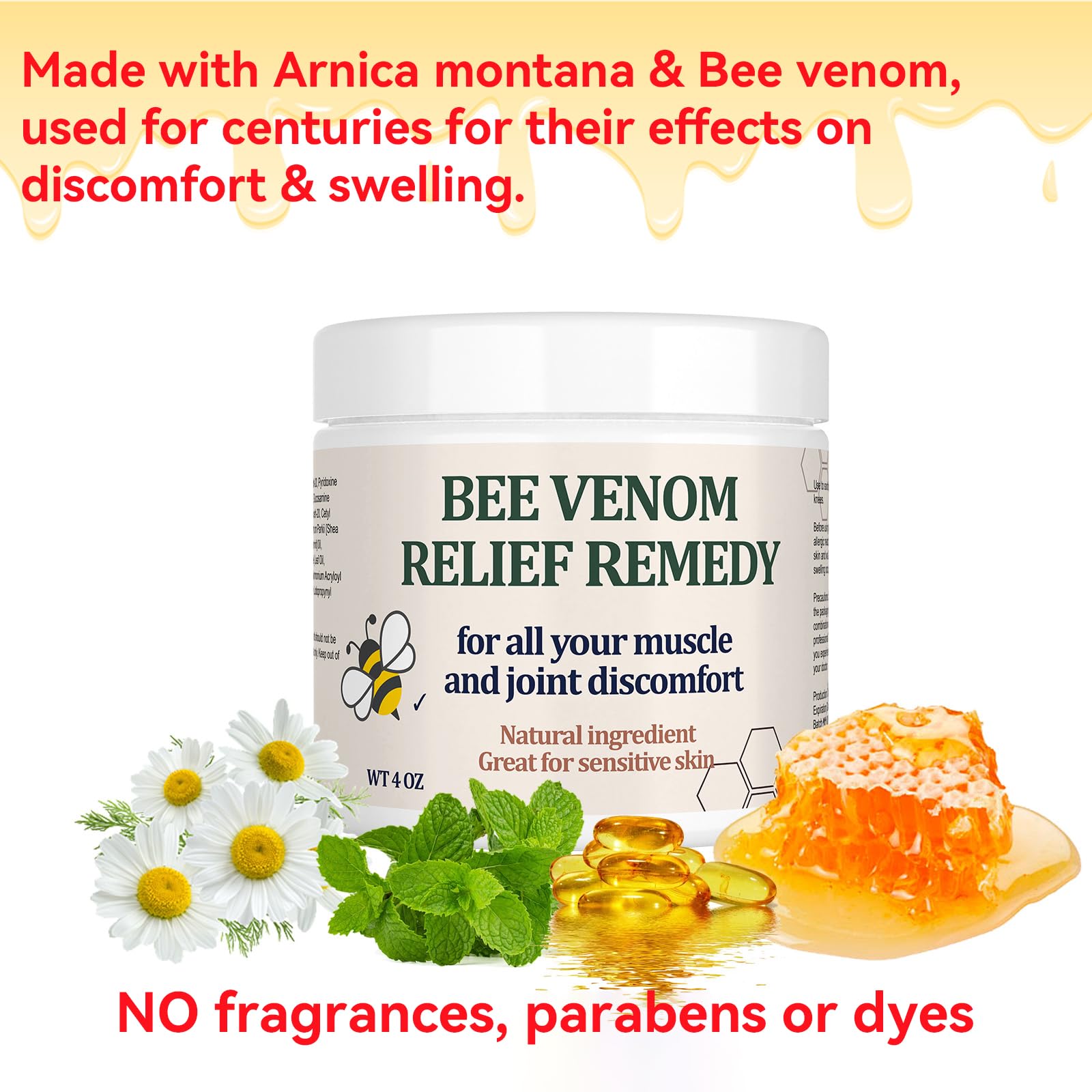 KOKOMAANE Bee Venom Muscle Cream, Maximum Strength Joint & Bone Soothing Ointment, for Shoulder, Back, Neck, Hands, Knuckle, Elbow, Feet, Leg, Knees, Ankle, Arthritis, Meniscus, for Adults, Elder KOKOMAANEBuy Supplements Australia