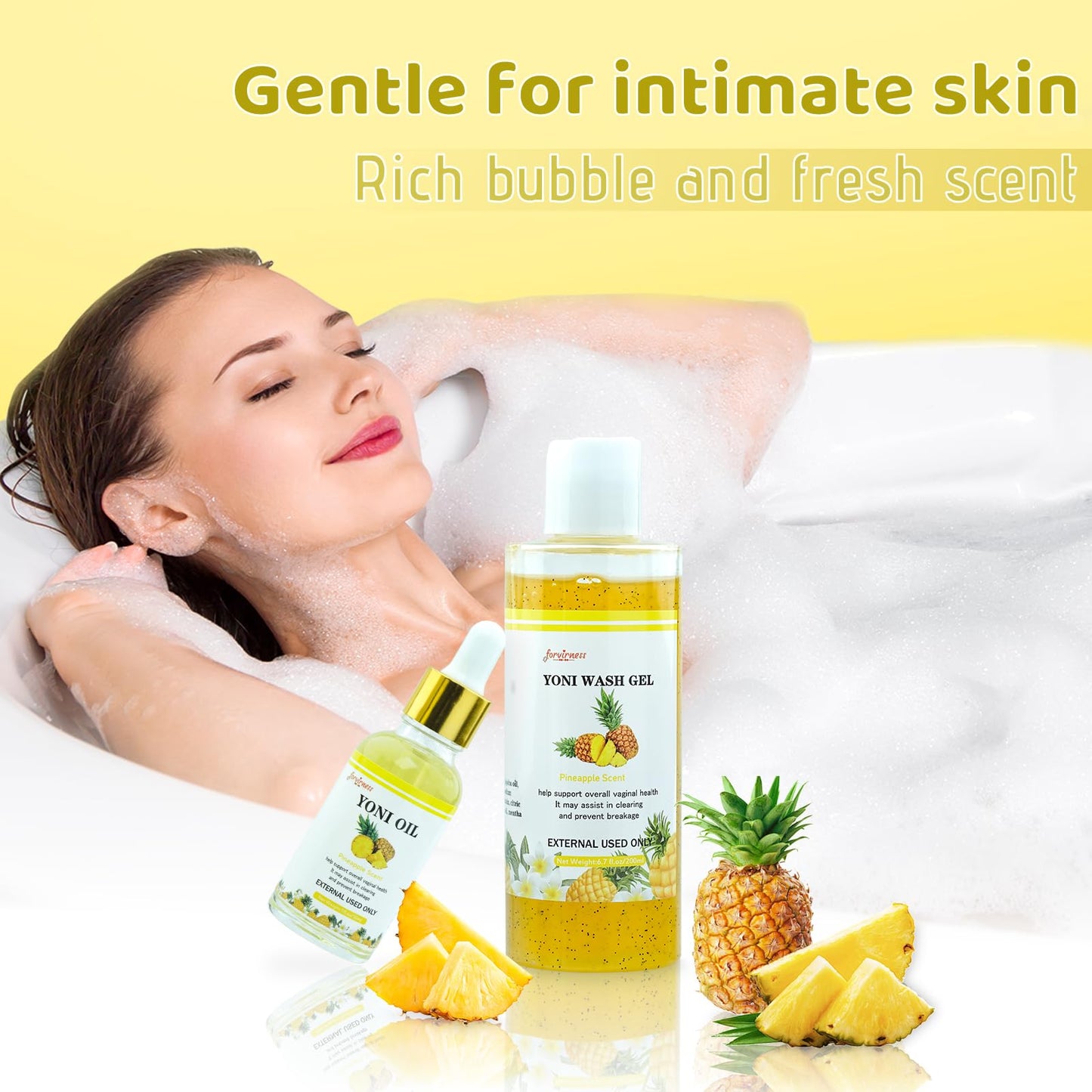 forvirness Natural Yoni Wash Yoni Oil Set, Cleanse - Remove Odor - ph Balance Feminine Wash forvirnessBuy Supplements Australia