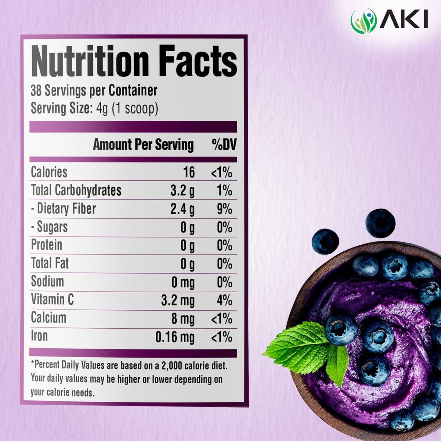 AKI Maqui Berry Extract Powder – Wild Harvested from Patagonia, High in Anthocyanins & Polyphenols, Freeze-Dried Superfruit for Smoothies, Non-GMO, Vegan, 150g/ 5.3 oz AKI ORGANICBuy Supplements Australia
