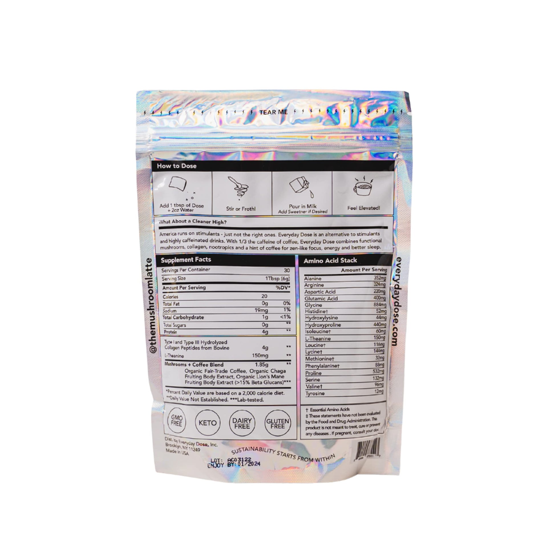 The Mushroom Latte by Everyday Dose | Premium Coffee Extract with Grass-Fed Collagen Everyday DoseBuy Supplements Australia