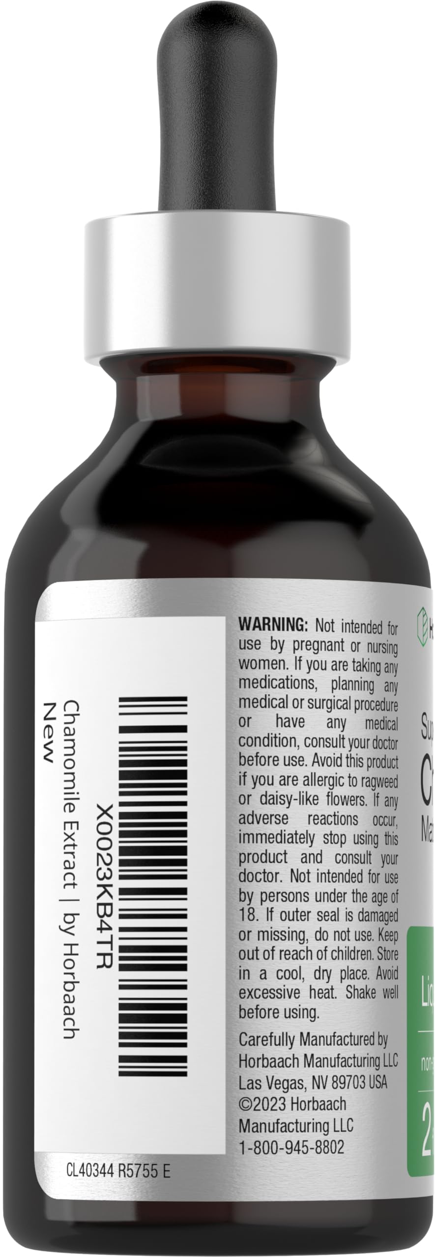 Chamomile Extract Liquid | 2 fl oz | Alcohol Free Supplement | Vegetarian, Non-GMO HorbäachBuy Supplements Australia