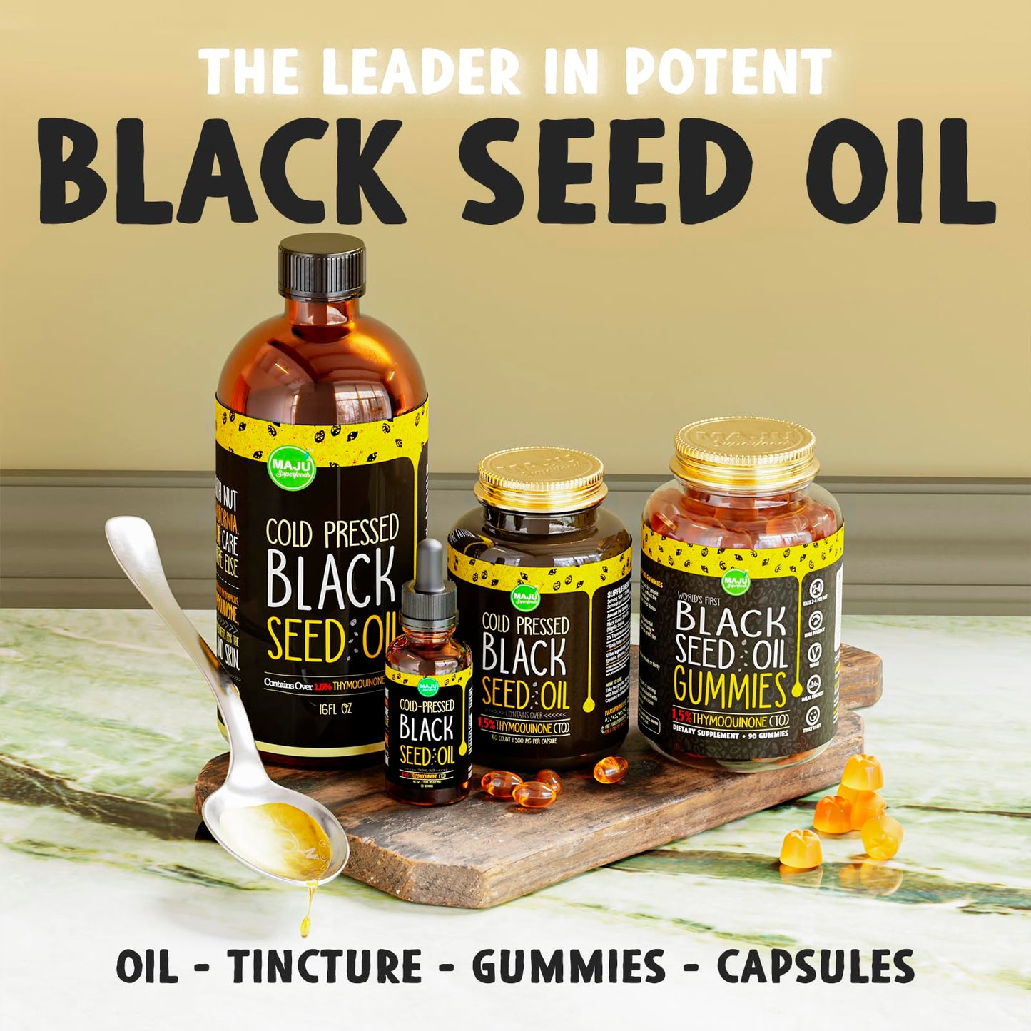MAJU Black Seed Oil - 3 Times TQ, Cold-Pressed, Travel Size, 100% Turkish Black Cumin Maju SuperfoodsBuy Supplements Australia