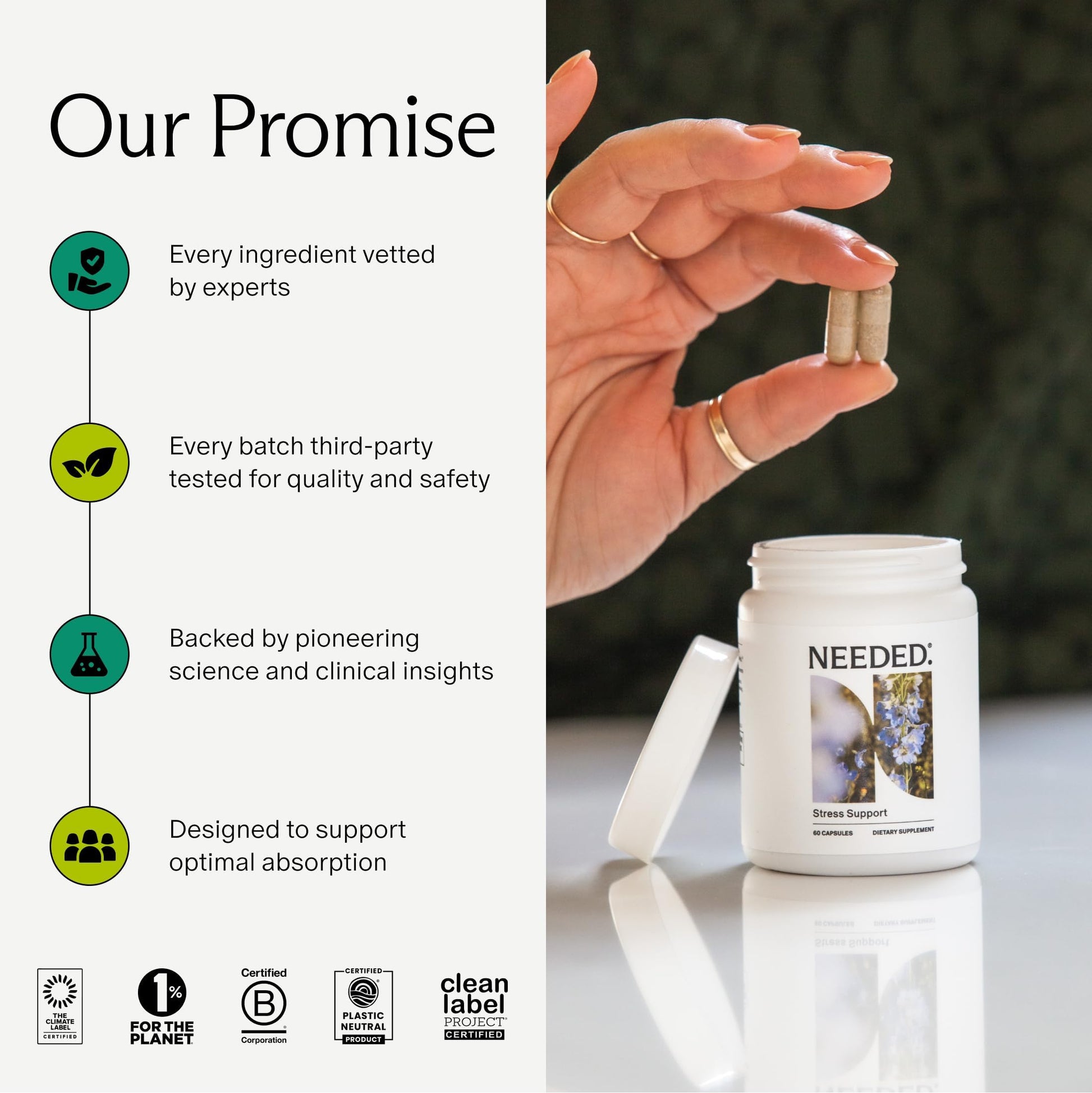 Needed. Stress Support - Herbal Blend Supporting Mood, Energy, and Hormone Balance for Women - Herbal Supplement of Shatavari, Ashwagandha, Rhodiola - Non-GMO - 30 Day Supply - 120 Capsules Needed.Buy Supplements Australia