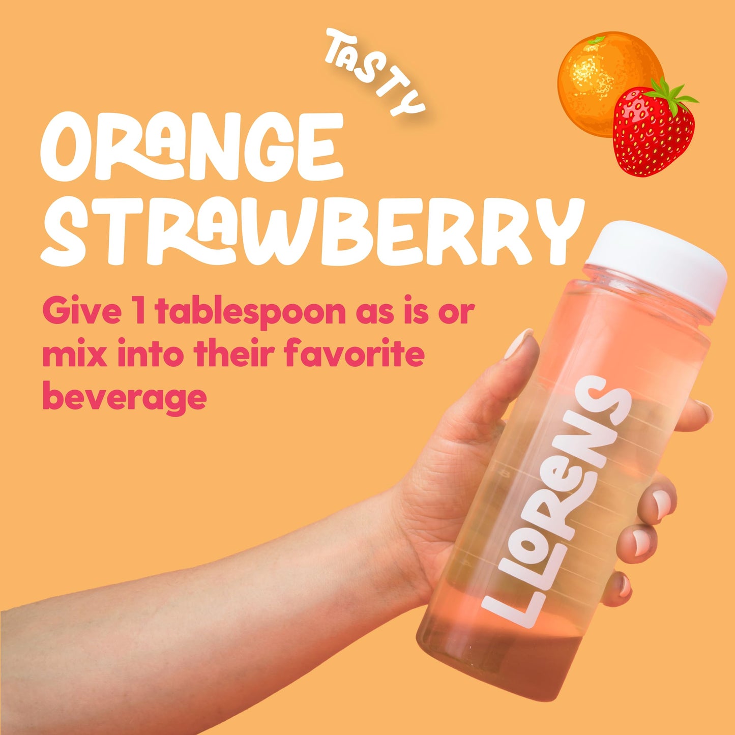 Appetite Booster Weight Gainer for Kids, 16 Fl Oz, Natural Orange Strawberry By Llorens Wellness LLORENS PHARMACEUTICALBuy Supplements Australia