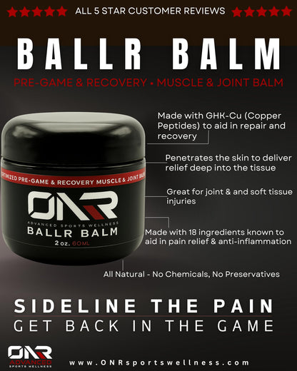 BALLR Balm – Fast-Acting Natural Pain Relief & Muscle Recovery | Trusted by Athletes, Clean Ingredients, 2 oz Aus HealthcareBuy Supplements Australia