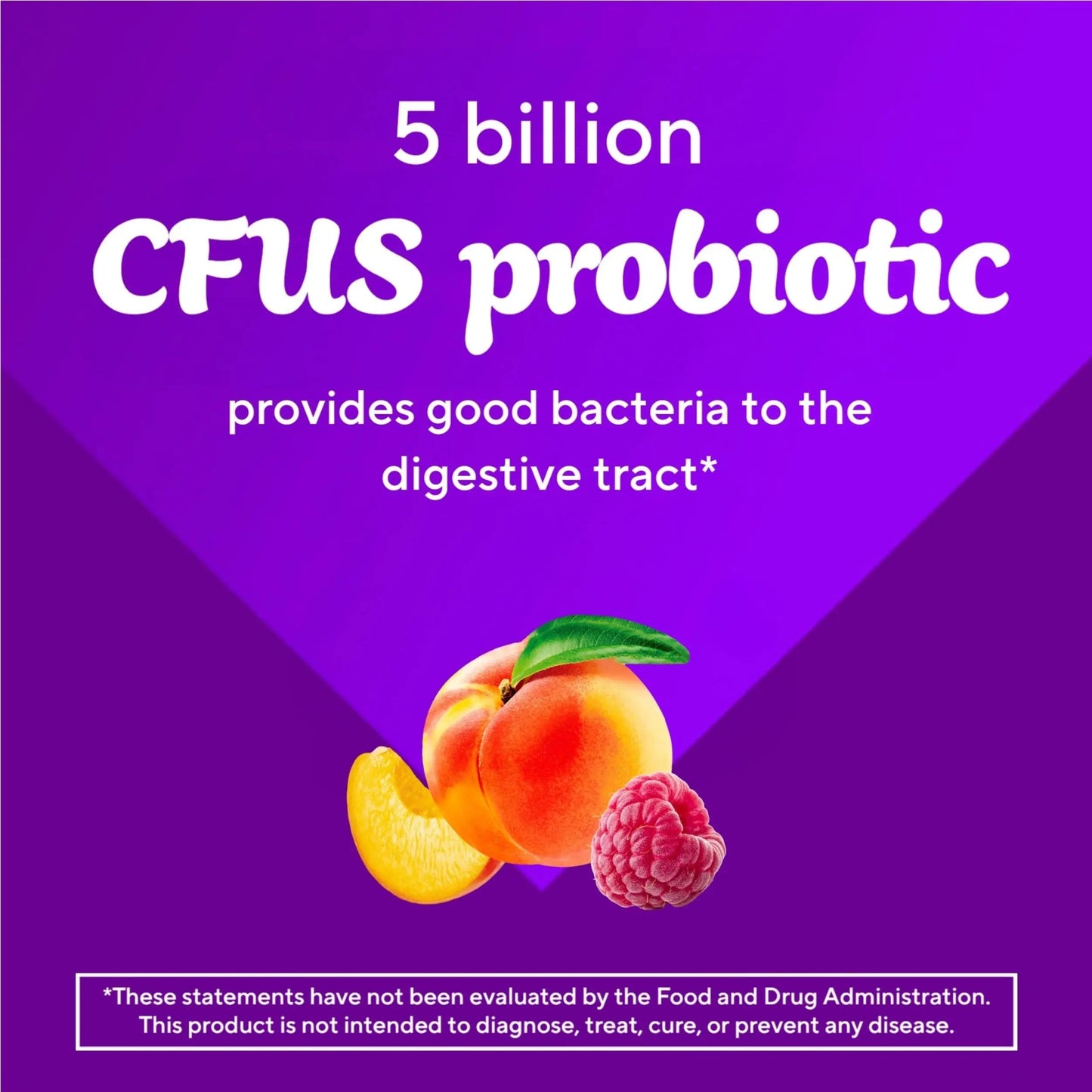 vitafusion Probiotic Gummy Supplements, Raspberry, Peach and Mango Flavors, Probiotic Nutritional Supplements With 5 Billion CFUs Vitafusion