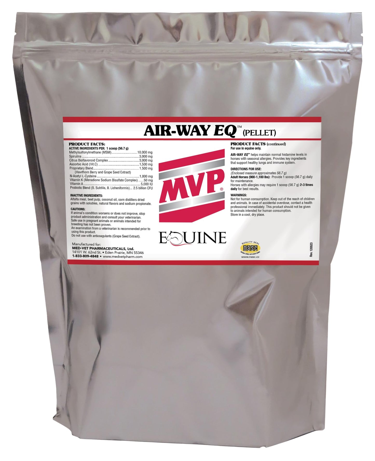 MVP Air-Way EQ Supports Healthy Lung Function and Seasonal Allergy Support in Horses, 5lb - 40 Servings MVPBuy Supplements Australia