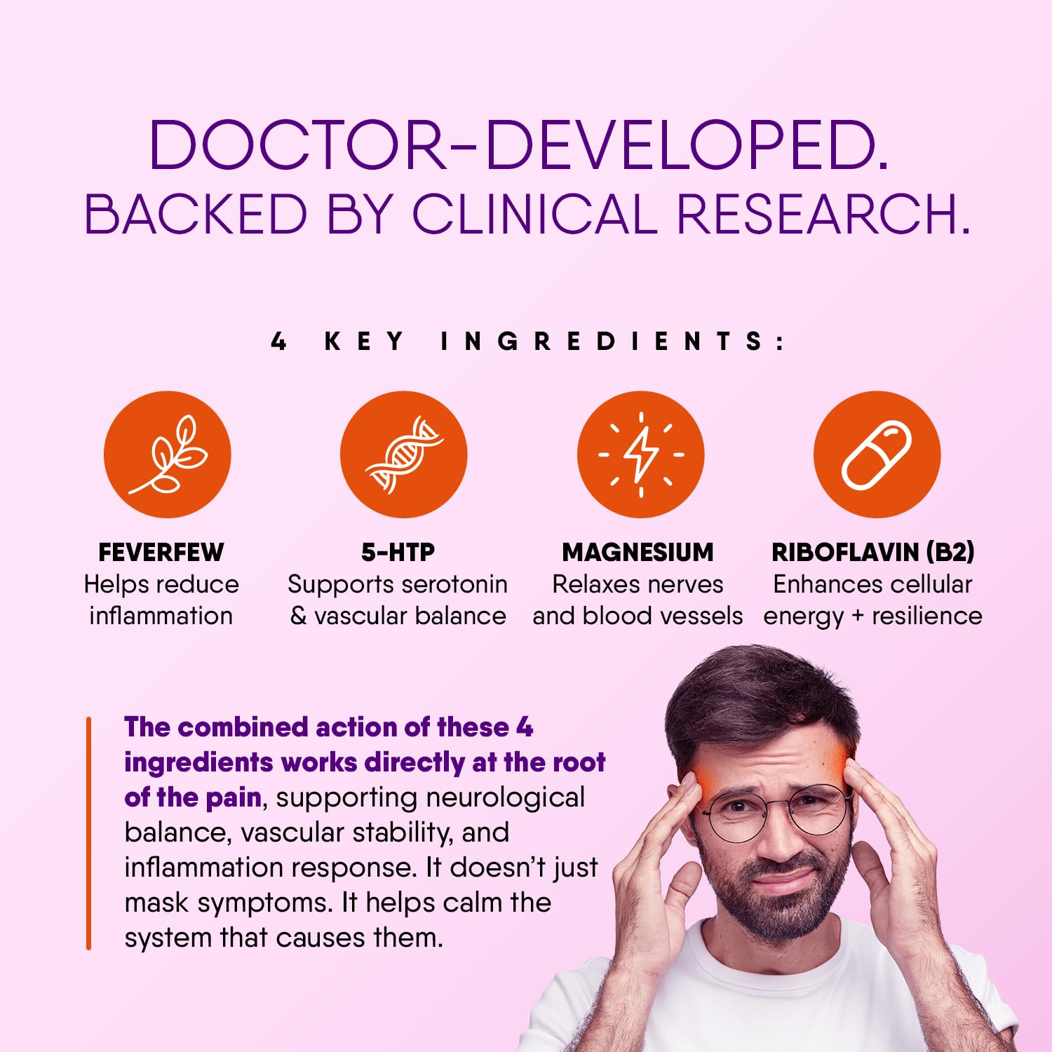 Doctor Knowles Migraine Supplement |Complete Natural Migraine Prevention & Relief Pills with Magnesium, 5-HTP, Feverfew, Riboflavin & Organic Blend |Caffeine Free, Extended-Release Tablets (60 Units) DR. KNOWLESBuy Supplements Australia