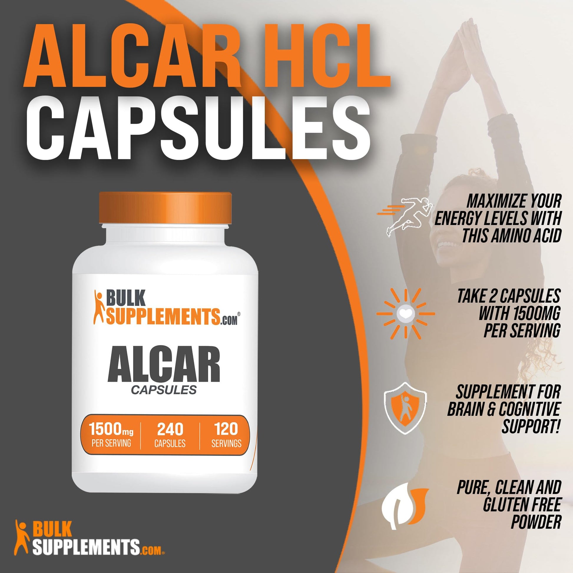 BULKSUPPLEMENTS.COM Acetyl L-Carnitine Capsules - ALCAR HCl, Carnitine Supplement BULKSUPPLEMENTS.COMBuy Supplements Australia