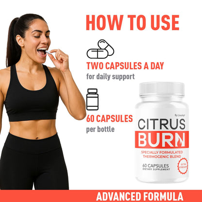 Citrus Burn Capsules - Official CitrusBurn Pills Supplement Support All Natural Ingredients Advanced Formula Premium Multivitamin for Overall Health & Wellness, 60 Capsules for 1 Month LIVORKABuy Supplements Australia