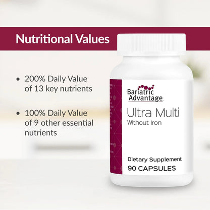 Bariatric Advantage Ultra Multi Without Iron, High Potency Daily Multivitamin for Bariatric Surgery Patients Bariatric AdvantageBuy Supplements Australia