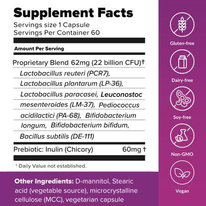 BiotiQuest Sugar Shift Probiotic | Helps Decrease Sugar & Carb Cravings and Supports Digestive Balance | 22 Billion CFU | Non-GMO, Gluten-Free, & Vegan | 60 Servings BiotiQuestBuy Supplements Australia
