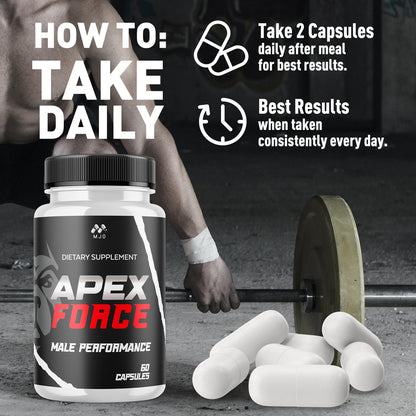 Apex Force Capsules, Official ApexForce Supplement Pills with All Natural Ingredients, Apex Force Maximum Strength Support with Premium Vitamins for Advanced Health & Overall Wellness (60 Capsules) MJOBuy Supplements Australia