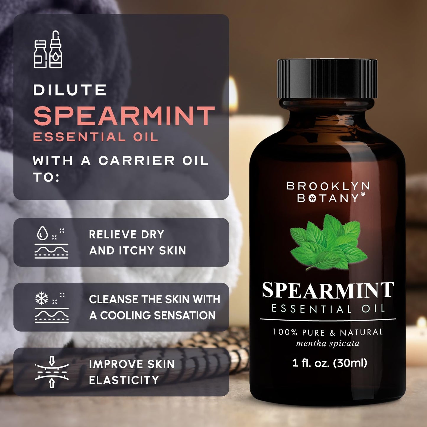 Brooklyn Botany Spearmint Essential Oil – 100% Pure and Natural – Premium Grade Oil Brooklyn BotanyBuy Supplements Australia