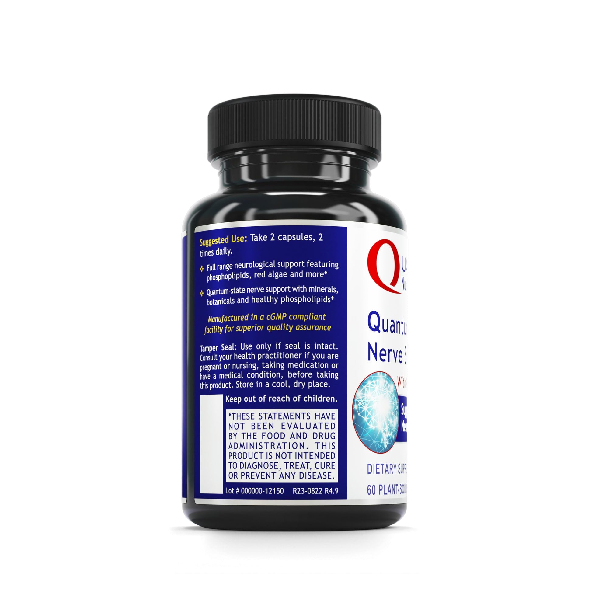 Quantum Nutrition Labs Nerve Support - Nerve Health Supplements, Brain Supplements, Nootropic with Rhodiola Rosea, Brain & Nerve Health - 60 Vegetarian Capsules Quantum NutritionBuy Supplements Australia