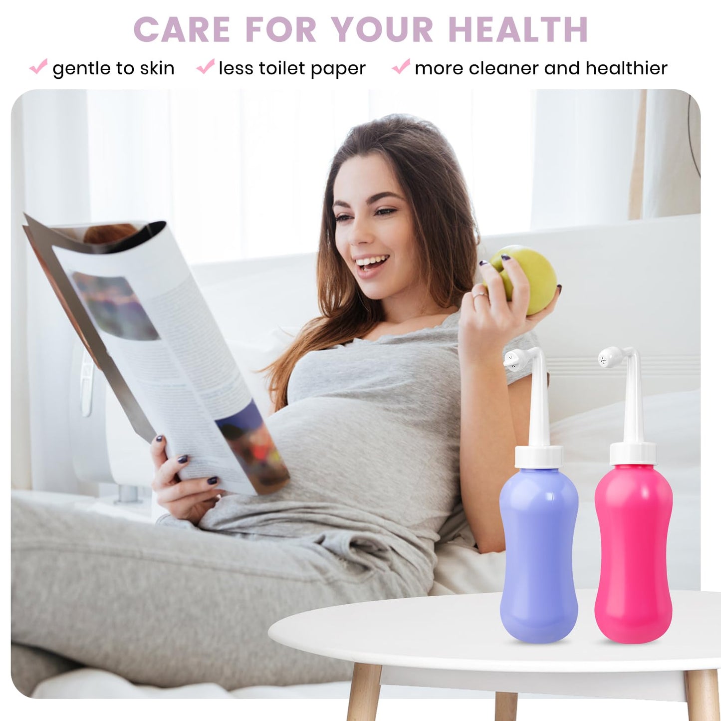 450ML(15.2 OZ) Peri Bottle for Postpartum Care 2 Pack, Portable Travel Bidet for Women, Upside Down VicnKioHBuy Supplements Australia