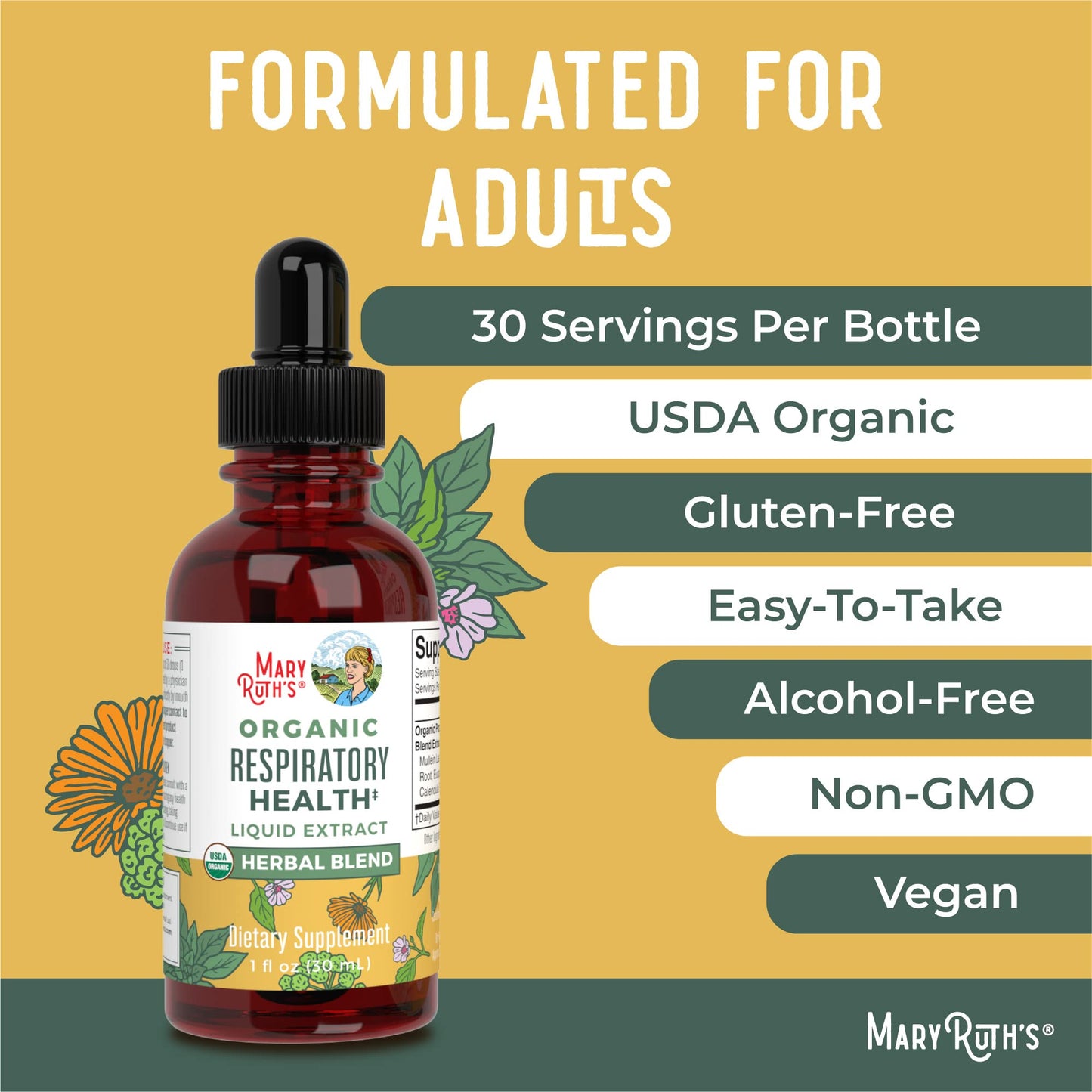 MaryRuth's | USDA Organic Respiratory Health Herbal Supplement Extract MaryRuth OrganicsBuy Supplements Australia