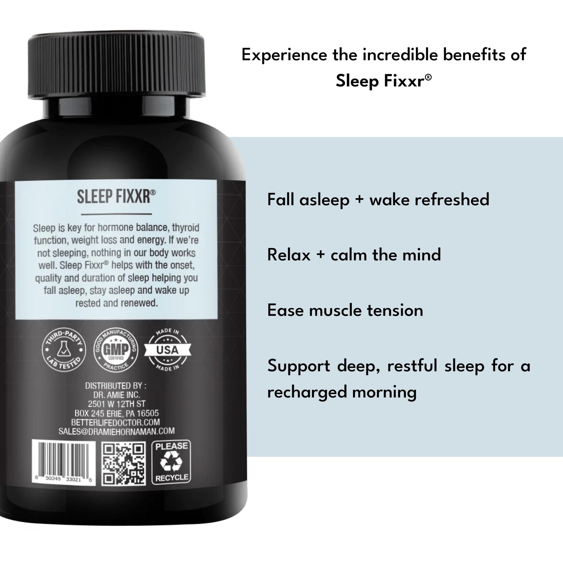 Fixxr Sleep Support by Dr. Amie | with Melatonin, Inositol, and Magnesium | 30 Day Supply, 60 Capsules FixxrBuy Supplements Australia