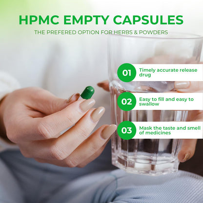 Angtai JN Vegan Empty Pill Capsules Size 2 Plant Based Clear (100 Count) Gluten Free, Non-GMO, Halal Certified Caps Filling Kit with 2 Spoons for Vegetarian DIY Your Own Supplements Angtai JNBuy Supplements Australia