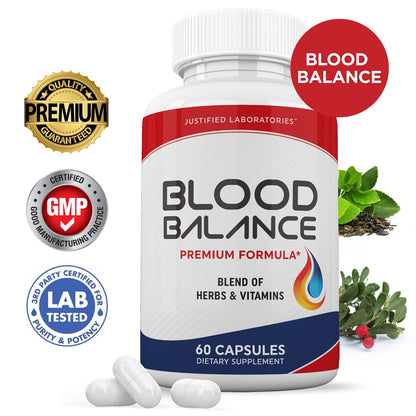 (3 Pack) Blood Balance Advanced Formula 620MG Supplement Pills 180 Capsules Justified LaboratoriesBuy Supplements Australia