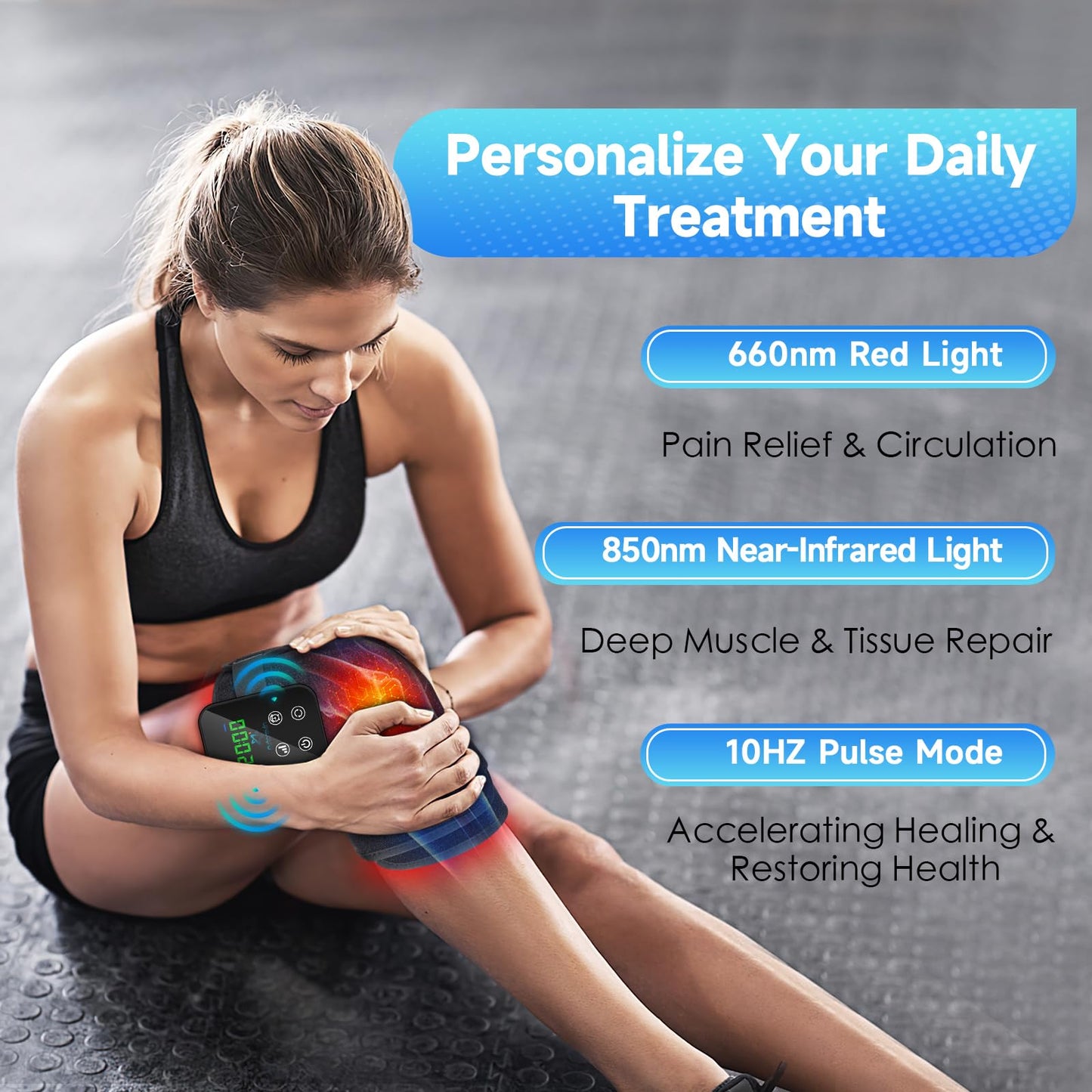 Red Light Therapy Knee Brace: Pain Relief Infrared Heating Pad 72 LED Heat Lamp Pain Relief AstarexinBuy Supplements Australia