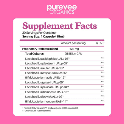 Purevee Organics Vaginal Probiotics for Women, 10 Essential Probiotic Strains, Vaginal + pH Balance Purevee OrganicsBuy Supplements Australia