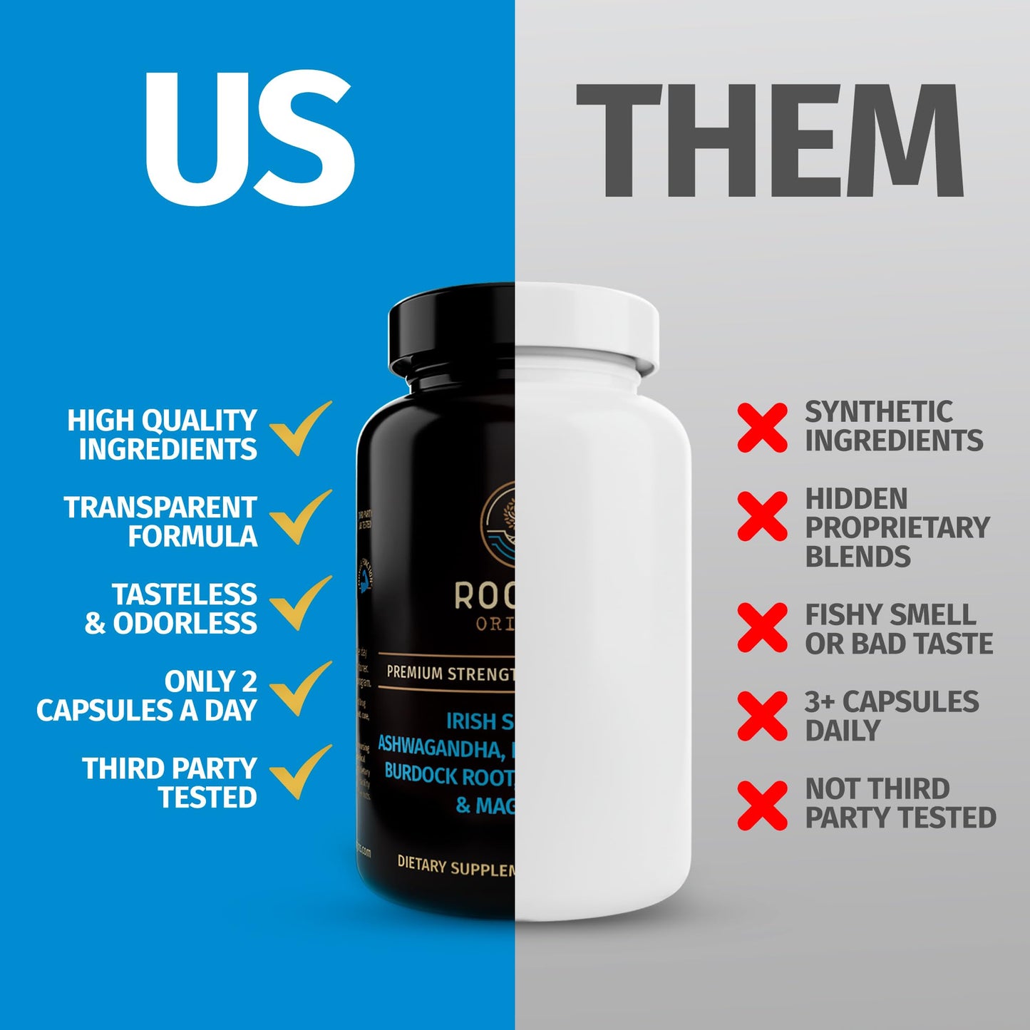 Rooted Origins Sea Moss Capsules – Irish Sea Moss Advanced, Magnesium, Ashwaghanda, Black Seed Oil, Burdock Root & Bladderwrack – Immune Support, Gut Health, Energy, & More – 60 Capsules Rooted OriginsBuy Supplements Australia