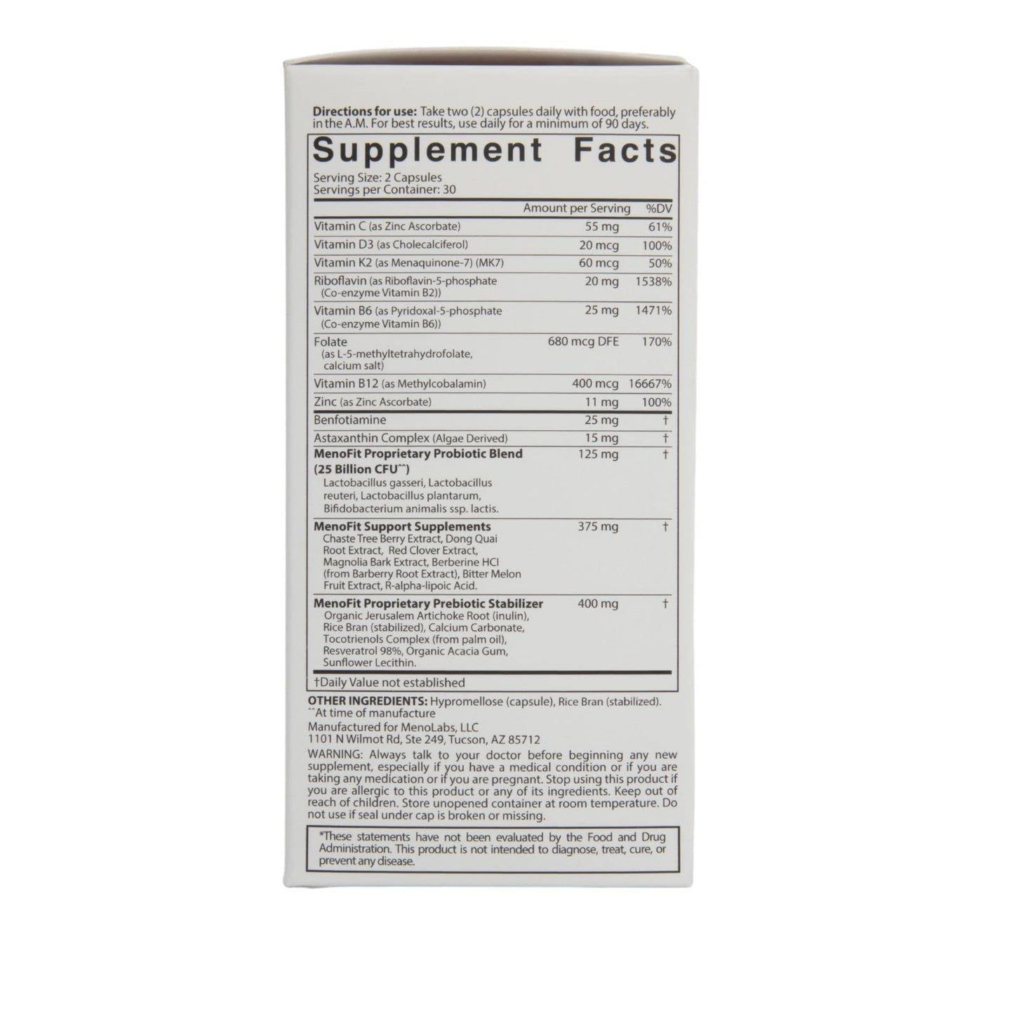 MENOLABS MenoFit - Menopause Supplements for Women - Menopause + Perimenopause Relief MENOLABSBuy Supplements Australia