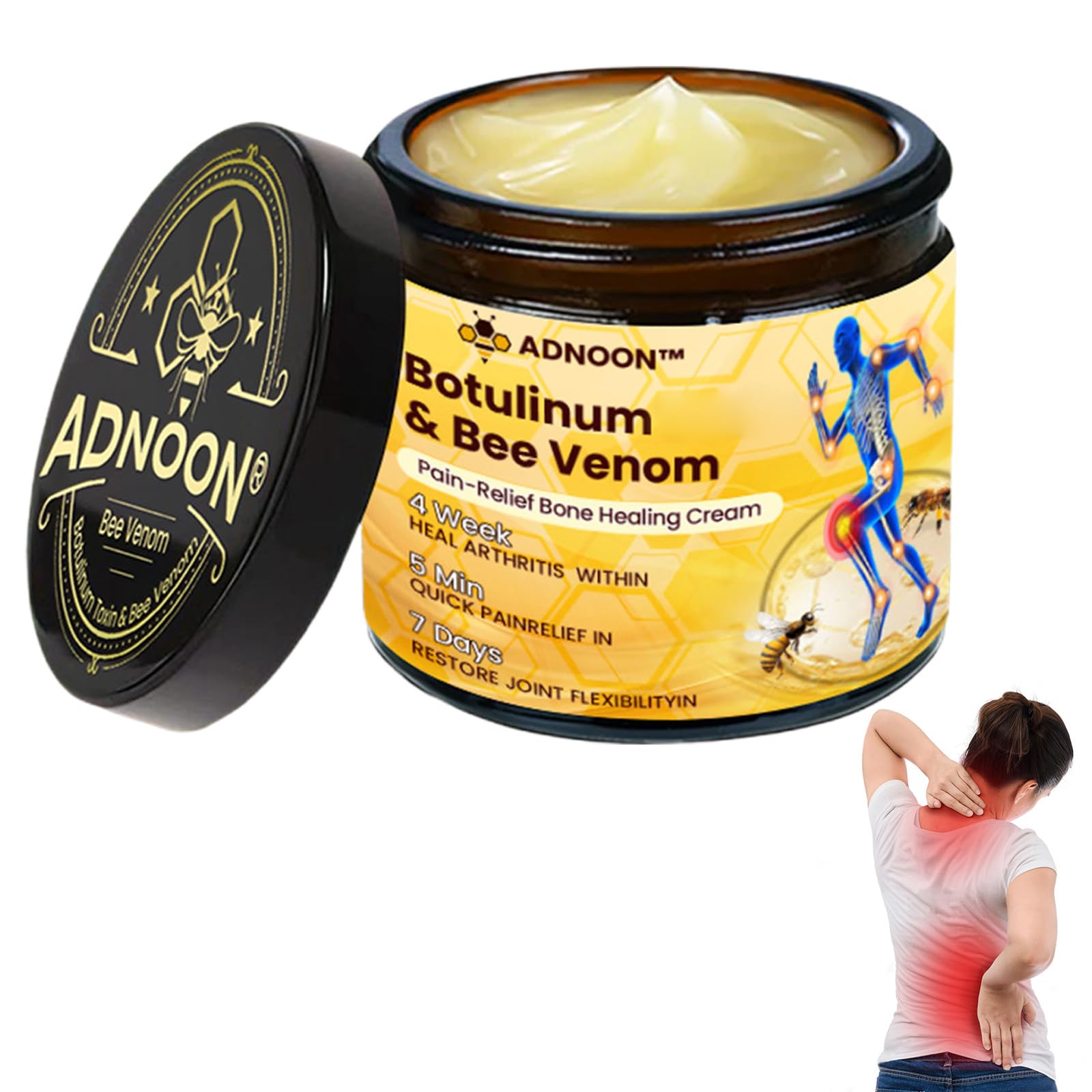 Luhaka Botulinum Toxin & Bee Venom Pain-Relief Bone Healing Cream,Bee Venom Cream,Effectively improve joint mobility (1PC) LuhakaBuy Supplements Australia