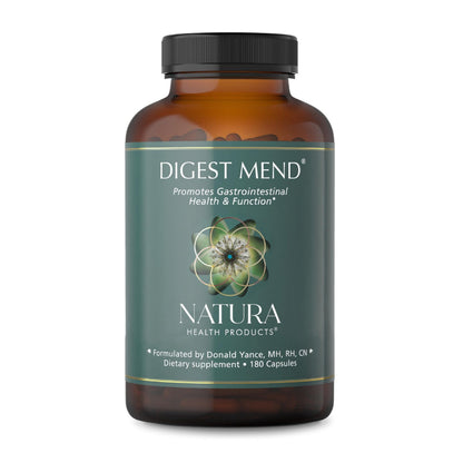 Natura Health Products Digest Mend Supplement - Encourages Healthy gastric microboime* - Featuring Deglycyrrhizinated Licorice (DGL), Aloe Vera, Marshmallow, Mastic Gum, & Chamomile (180 Capsules) Natura Health ProductsBuy Supplements Australia