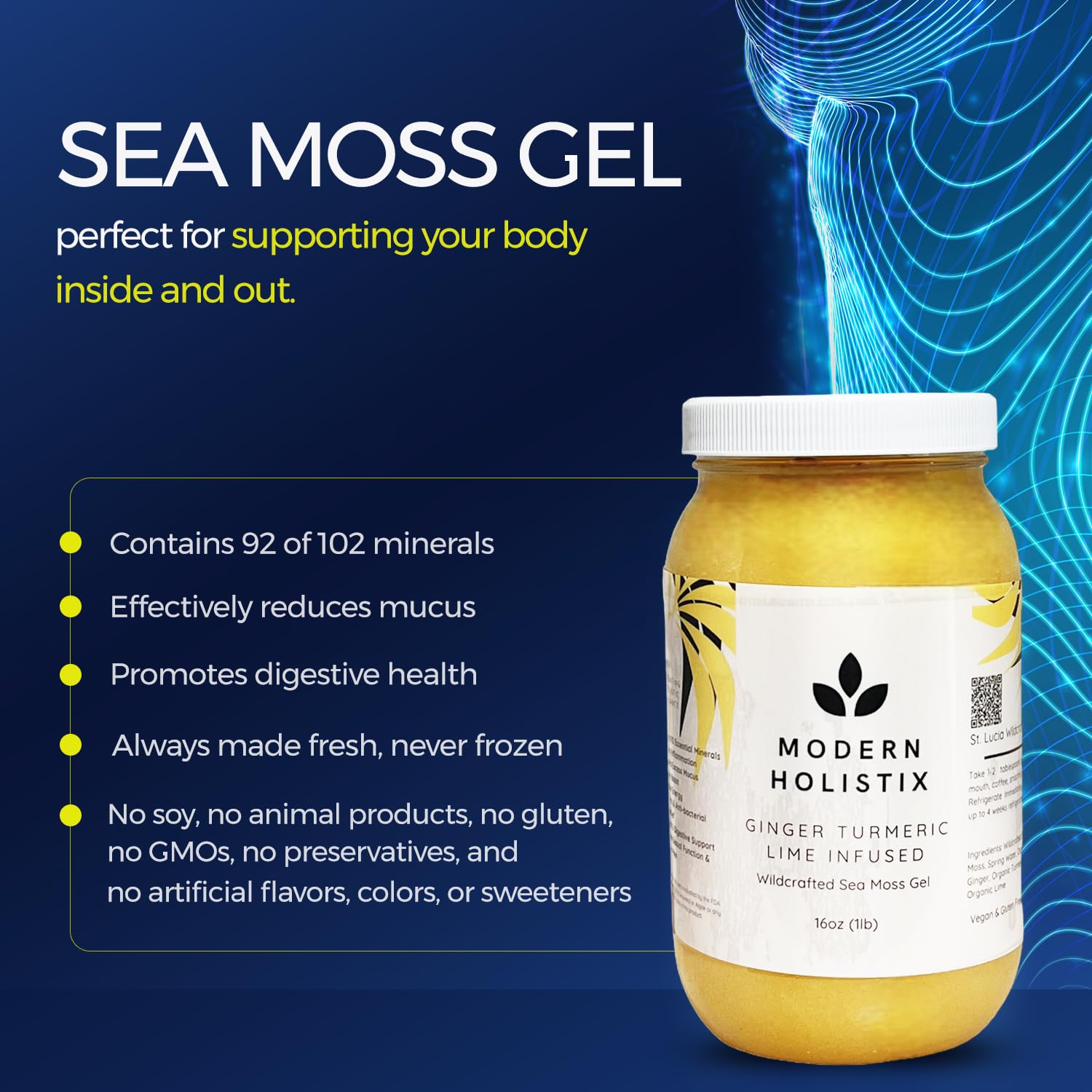 Modern Holistix Original Sea Moss Gel – 32oz Jar | Wildcrafted | All-Natural Superfood for Immunity, Energy & Gut Health Modern HolistixBuy Supplements Australia