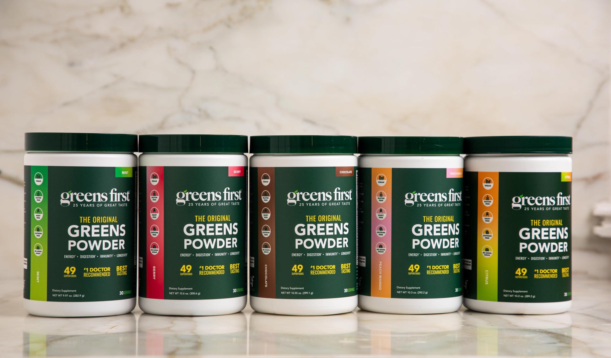 Greens First Original Greens Powder - 49 Superfoods - Organic Fruits & Veggies - Prebiotics, Probiotics & Digestive Enzymes - Antioxidant Smoothie - Dairy Free, Vegan & Non-GMO (Mint, 30 Servings) Greens FirstBuy Supplements Australia