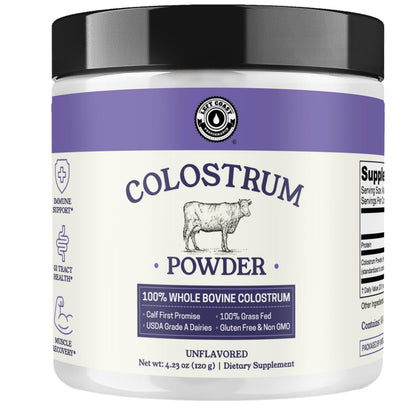 Colostrum Powder – USA Sourced Bovine Colostrum for Humans for Immune Support, Gut Health, Muscle Recovery - Single Ingredient, No Additives, Grass Fed, Non-GMO Colostrum Supplement for Women and Men Left Coast PerformanceBuy Supplements Australia