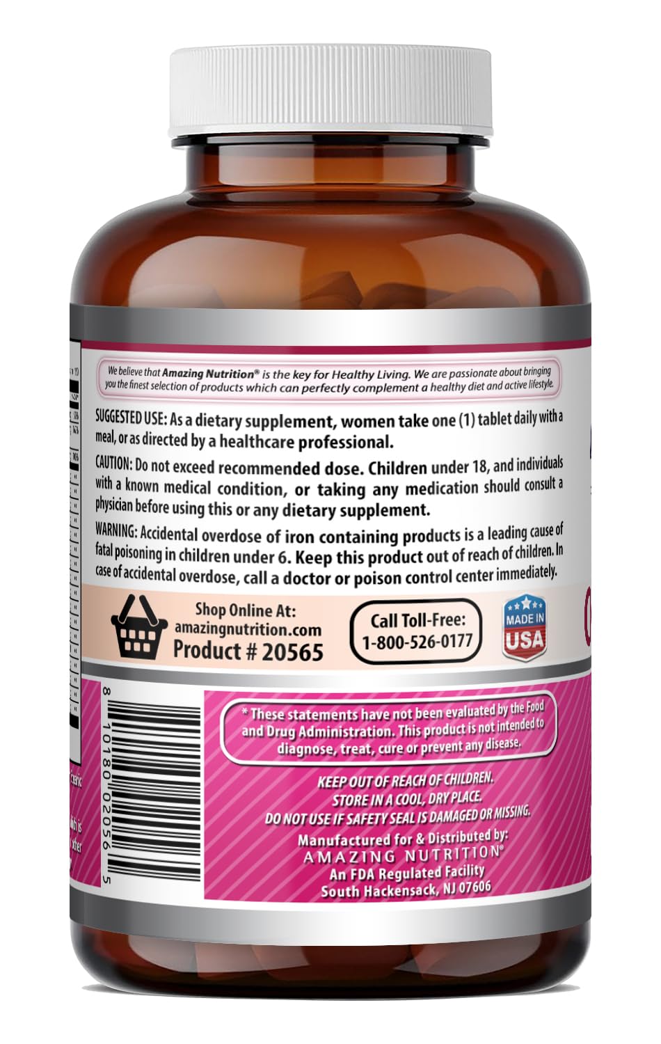 Amazing Formulas Women's One Multivitamin | Food Based | 150 Tablets, 5 Month Supply | Complete Blend of 40 Vitamins, Minerals & Probiotics Supplements | Non-GMO | Gluten-Free | Made in USA Amazing NutritionBuy Supplements Australia
