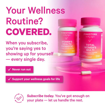 Pink Stork Total Women's Multivitamin - 19 Essential Vitamins for Women & Nutrients – Energy, Metabolism, Hormone, Immune & Mood Support Pink StorkBuy Supplements Australia