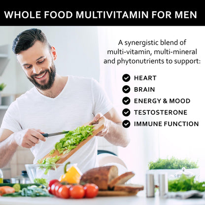 Primitive Scientific Whole Food Natural Multivitamin and Mineral Capsules for Men - All-Day Energy, Inner Zen, and Stronger You (120 Capsules) Primitive ScientificBuy Supplements Australia