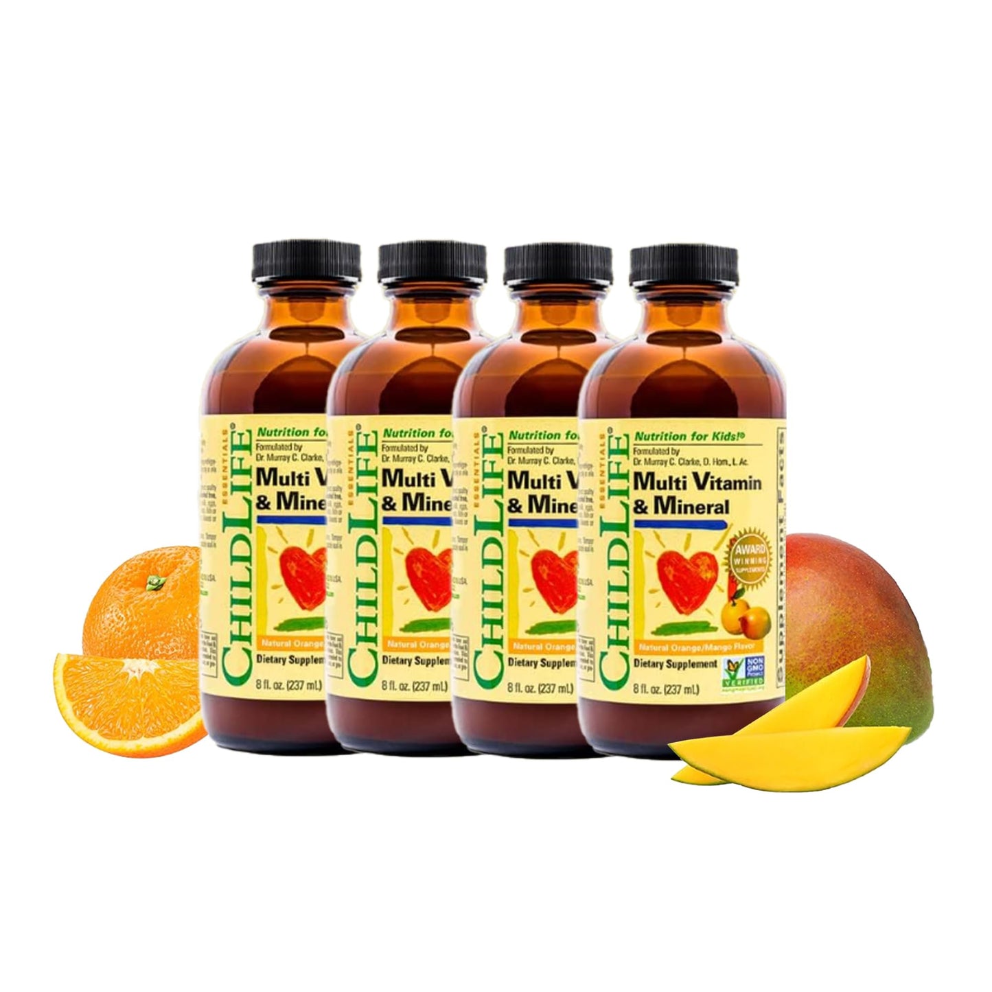 CHILDLIFE ESSENTIALS Kids Multivitamin & Mineral - Kids Vitamins, Liquid Multivitamin for Kids, Toddler Multivitamins, Liquid Vitamins, Baby Multivitamin - Natural Orange & Mango, 8 Fl Oz (Pack of 4) CHILDLIFE ESSENTIALSBuy Supplements Australia