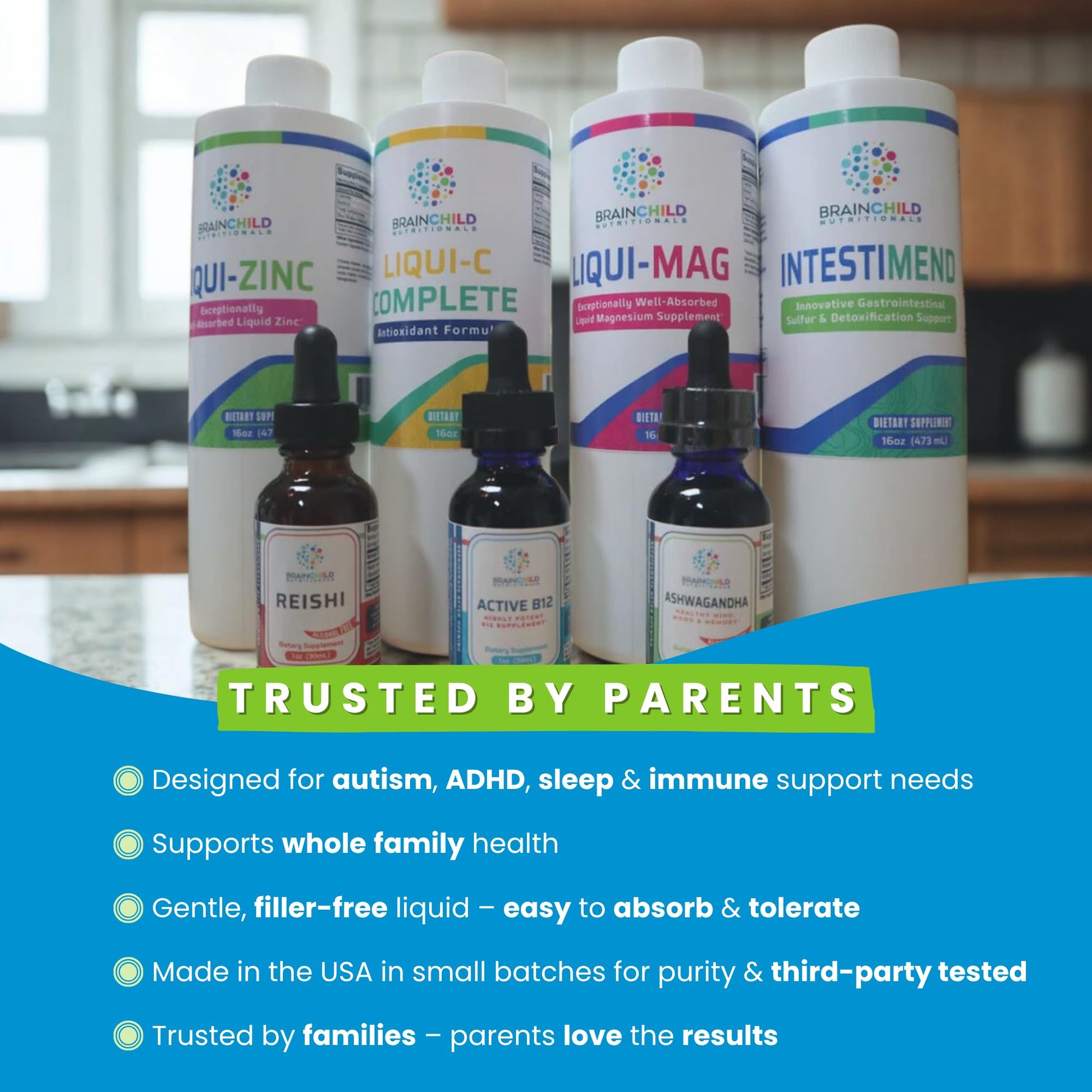 BrainChild Nutritionals Spectrum Support Minerals Liquid Supplement for Autism - Well Absorbed for Kids & Adults on the Spectrum, Ultra-Colloidal Suspension, Casein-Free, Unflavored 16oz BrainChild NutritionalsBuy Supplements Australia