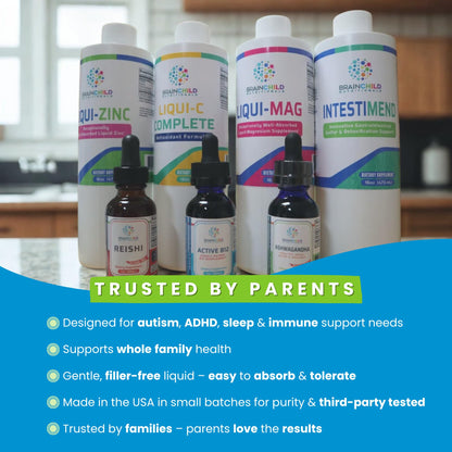 BrainChild Nutritionals Spectrum Support Minerals Liquid Supplement for Autism - Well Absorbed for Kids & Adults on the Spectrum, Ultra-Colloidal Suspension, Casein-Free, Unflavored 16oz BrainChild NutritionalsBuy Supplements Australia