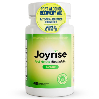 Joyrise® After Drinking Aid – Fast Acting Capsules with DHM – Alcohol Metabolism Support, Liver Health, Rapid Bioavailability & Body Replenishment – 45 Capsules (15 Servings) JoyriseBuy Supplements Australia