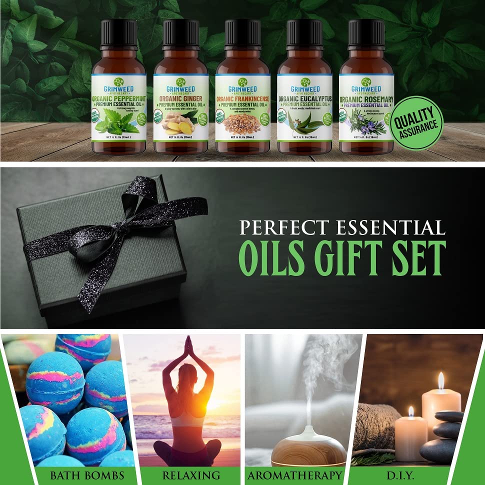 USDA Organic Ginger Essential Oil – Therapeutic Grade- Diffuser Oil - 100% All Natural - with Glass Dropper Grimweed ApothecaryBuy Supplements Australia